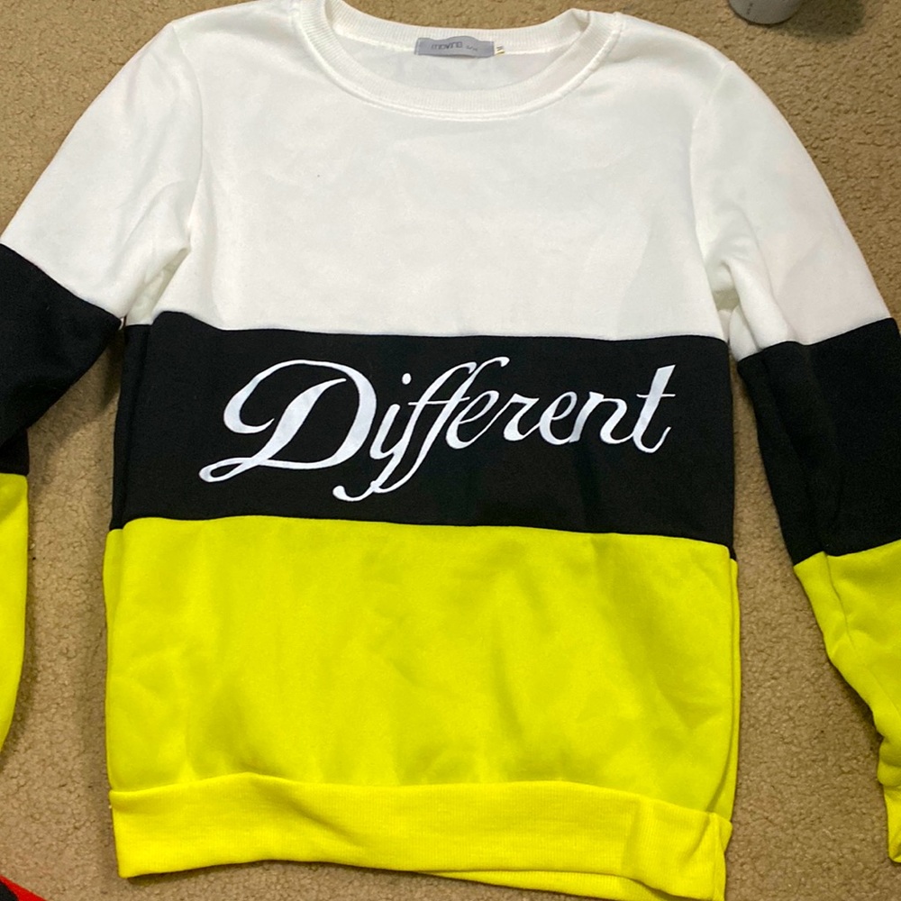 Sweatshirt, never worn. Says it’s a medium but runs smaller than normal